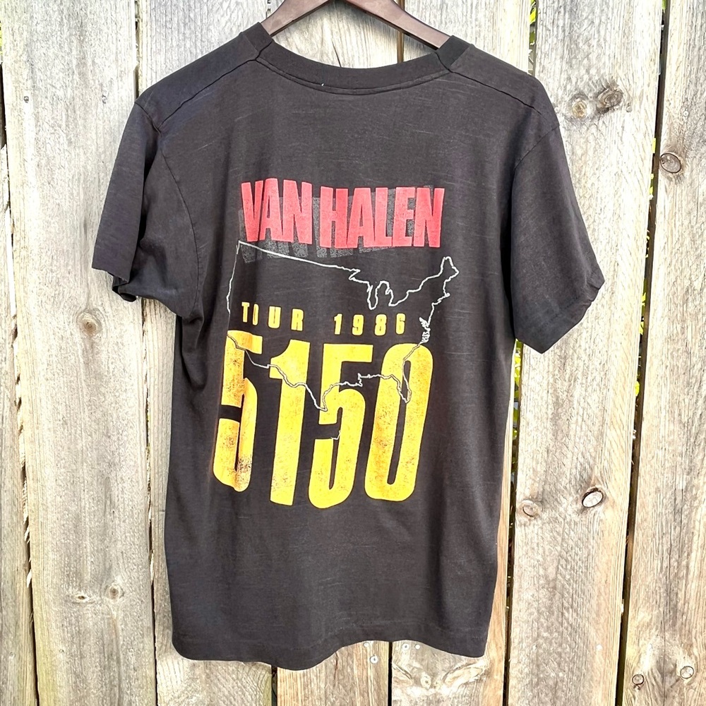 *Vintage 1986 Van Halen 5150 Tour T-shirt Size L - Picture 8 of 9